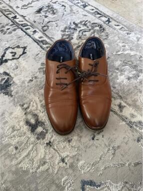 Bruno Marc Brown Leather Dress Shoes